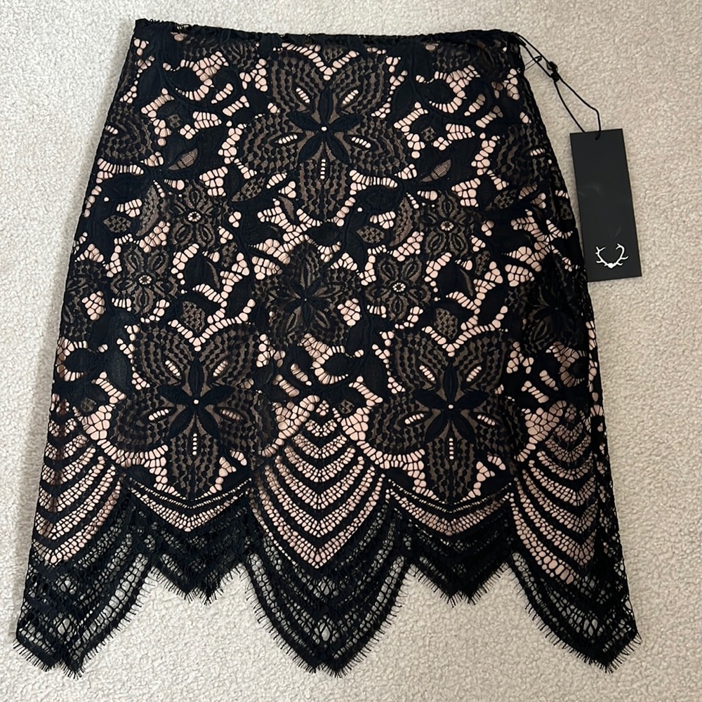 Black lace For Love & Lemons skirt